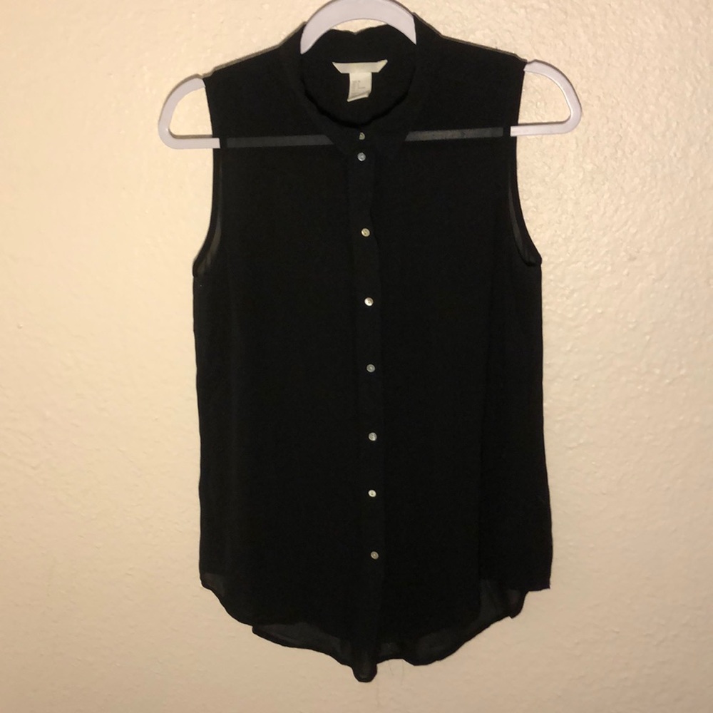 H&m sheer black sleeveless top